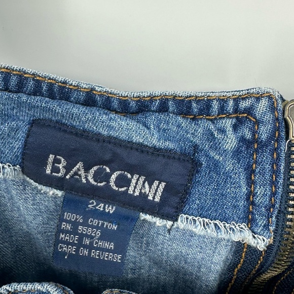 Vintage Y2K Denim Midi Dress Size 24W Plus Size Early 2000s Festival Rodeo - Picture 2 of 9